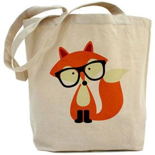 CafePress Hipster Red Fox Tote Bag