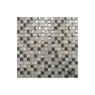 Tumbled 0.625 x 0.625 Glass Mosaic Tile in Arctic Cloud