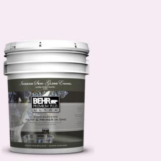 BEHR Premium Plus Ultra 5 gal. #100A 1 Barely Pink Semi Gloss Enamel Interior Paint 375005