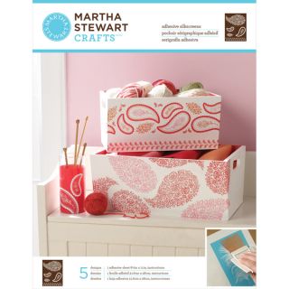 Martha Stewart Adhesive Silkscreen  Floral Paisley 5 Designs