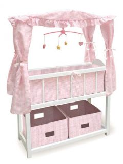 Doll Crib with Baskets & Bedding by Badger Basket