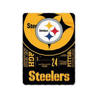 Officially Licensed NFL 66" x 90" Polar Fleece Throw by Northwest   Steelers   7767186