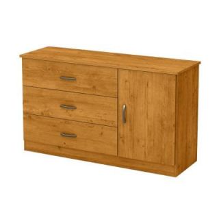 South Shore Furniture Libra 3 Drawer Dresser with Door in Country Pine 3132028