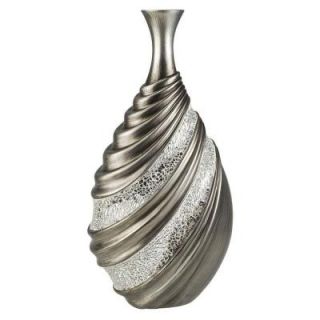 ORE International 17.75 in. H Silver Decorative Bottle K 4218 V5