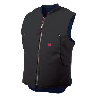 Tough Duck Quilt Lined Vest — Black, Regular Sizes  Vests