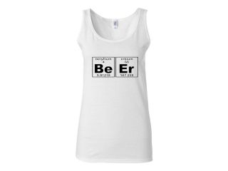 Junior Beer Periodic Element Funny Statement Graphic Sleeveless Tank Top