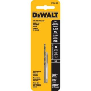 DEWALT # 36 Drill and 6 in. x 32 NC Tap Set DWA1400