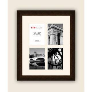 PTM Images 4 Opening 5 in. x 7 in. White Matted Bronze Photo Collage Frame 8 0518