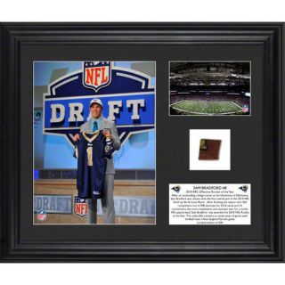 NFL &#045; Sam Bradford Framed Photographs  Details: St. Louis Rams, 2010 Offensive ROY, Game Used Football