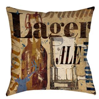Old Lager Indoor/Outdoor Throw Pillow by Thumbprintz