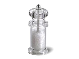 Cole and Mason 505 Precision Salt Grinder, Clear Acrylic, Sea Salt Included