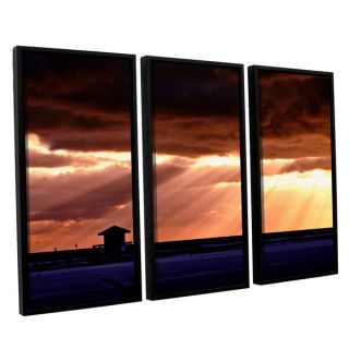 ArtWall Lindsey Janich Sunset 1 3 Piece Floater Framed Canvas Set