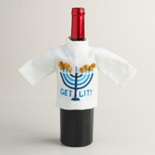 Get Lit Hanukkah Wine Bottle Outfits, Set of 2
