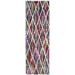 Safavieh Nantucket Multicolor Rectangular Indoor Tufted Runner (Common: 2 x 7; Actual: 27 in W x 84 in L x 0.58 ft Dia)