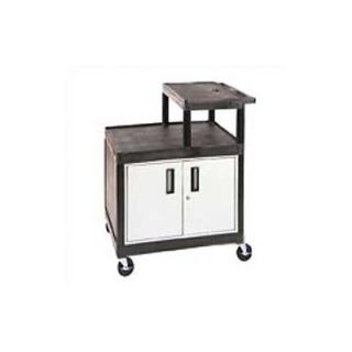 Stand Up AV Cart for Large Overhead Projectors with Locking Cabinet by