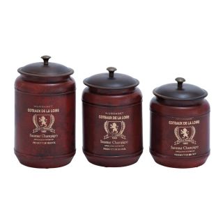 Red Transitional Style Canisters (Set of 3)   15892554  