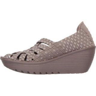 Womens Skechers Parallel Take It or Weave It Taupe/Silver  