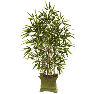 Bamboo Tree with Decorative Planter by Nearly Natural