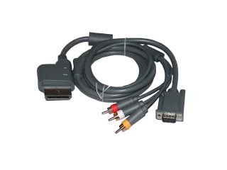 VGA HDTV & Composite RCA AV Video Cable for Microsoft Xbox 360 PC Monitor