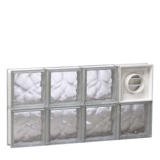 REDI2SET Wavy Glass Pattern Frameless Replacement Glass Block Window (Rough Opening: 42 in x 14 in; Actual: 40.25 in x 13.5 in)
