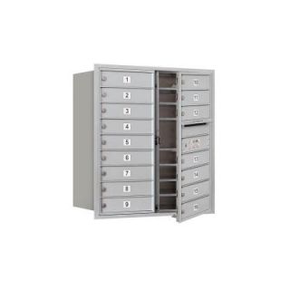 Salsbury Industries 3700 Series 34 in. 9 Door High Unit Aluminum Private Front Loading 4C Horizontal Mailbox with 16 MB1 Doors 3709D 16AFP