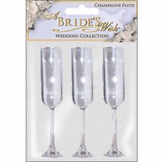 Champagne Flute, 5", 3 Pack, Clear Acrylic