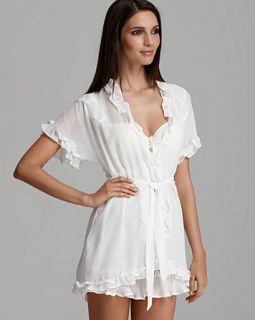 In Bloom by Jonquil Angel Chiffon Molded Cup Babydoll and Ruffled Chiffon Wrapper