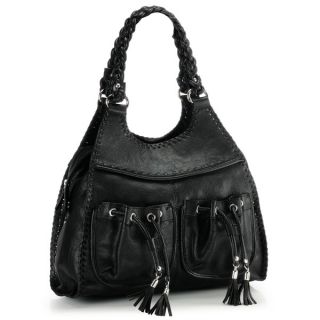 Phive Rivers Black Leather Hobo Handbag (Italy)   Shopping