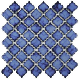 Merola Tile Hudson Tangier Sapphire 12 3/8 in. x 12 1/2 in. x 5 mm Porcelain Mosaic Tile FKOLTR24
