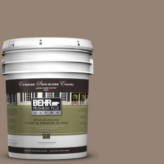 BEHR Premium Plus Ultra 5 gal. #N230 5 Dry Brown Semi Gloss Enamel Exterior Paint 585405