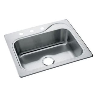 STERLING Southhaven Drop In Stainless Steel 22 in. 3 Hole Single Bowl Kitchen Sink 11405 3 NA