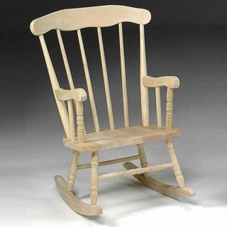 International Concepts Boston Unfinished Wooden Rocking Chair   1CC 2465