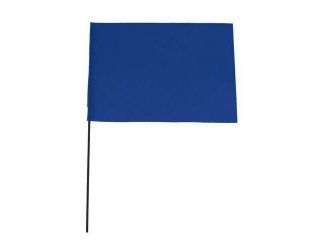 455W STD BLUE Marking Flag, Blue, Blank, Vinyl, PK100