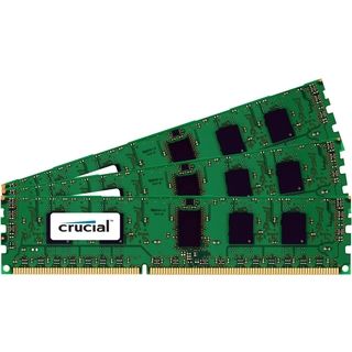 Crucial 6GB Kit (2GBx3), 240 pin DIMM, DDR3 PC3 10600 Memory Module