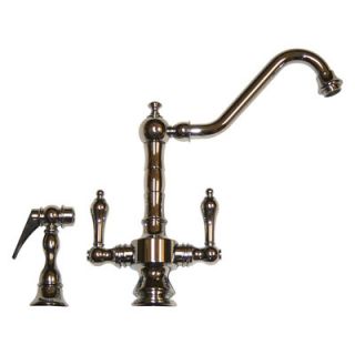 Whitehaus Collection Vintage III Two Handle Single Hole Kitchen Faucet