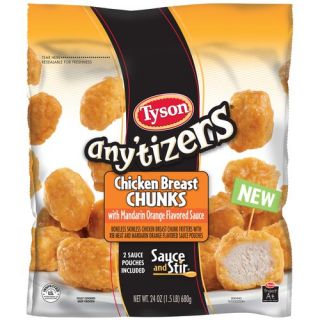 Tyson Any'tizers Chicken Breast Chunks with Mandarin Orange Flavored Sauce, 24 oz