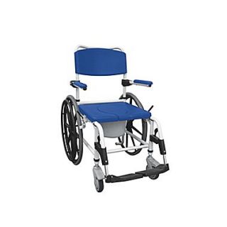 Drive Medical Aluminum Shower Commode Mobile Chair, Wheelchair