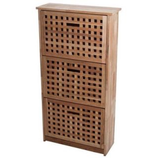 Lavish Home 9 Pair 3 Drawer Wooden Shoe Storage Cabinet 83 16 3