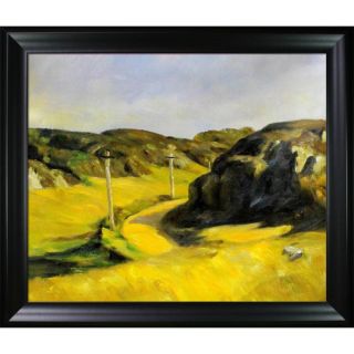 Road in Maine by Hopper Framed Hand Painted Oil on Canvas by Tori Home