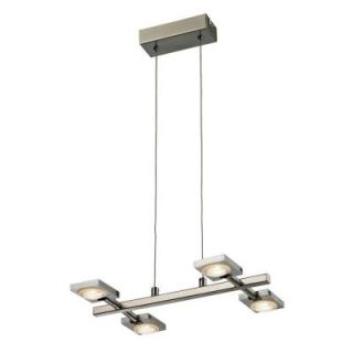 Titan Lighting Reilly 4 Light Brushed Nickel and Brushed Aluminum Chandelier TN 90000