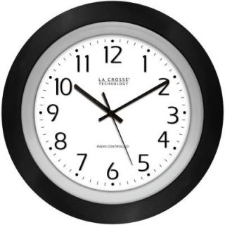 La Crosse Technology 10 in. Round Analog Black Frame Wall Clock 404 1225