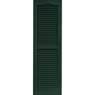 Vantage 2 Pack Midnight Green Louvered Vinyl Exterior Shutters (Common: 14 in x 47 in; Actual: 13.875 in x 46.6875 in)