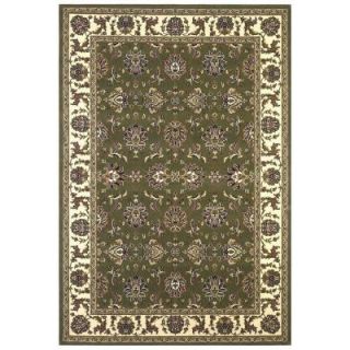 Kas Rugs Traditional Kashan Green/Ivory 5 ft. 3 in. x 7 ft. 7 in. Area Rug CAM731453X77