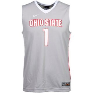 Nike Ohio State Buckeyes #1 Youth Replica Elite Basketball Jersey   Gray