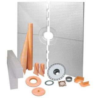 Schluter Kerdi Shower 72 in. x 72 in. Shower Kit in PVC with Brushed Copper/Bronze Anodized Aluminum Drain Grate KK183PVCAKGB