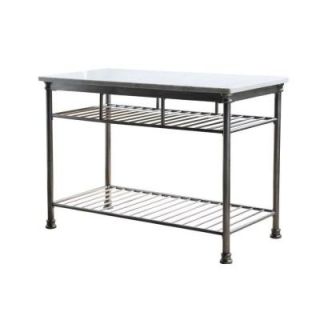 Home Styles Orleans Butcher Marble Kitchen Island in Gray 5060 94