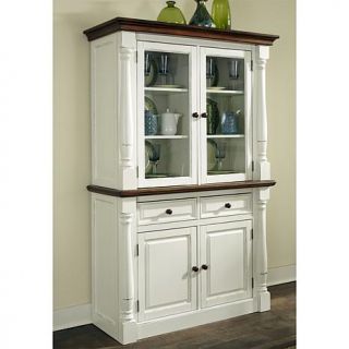 Home Styles Monarch Buffet and Hutch   White/Oak   7203856
