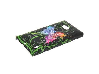 MOONCASE Hard Rubber Butterfly Pattern Style Coating Back Case Cover For Nokia Lumia 930