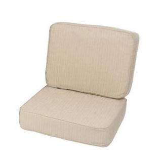 UV Resistant Armchair Cushion Set made with Sunbrella Fabric Cocoa/Black Stripe