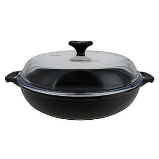 Chasseur Chasseur 1.8 quart Black French Enameled Cast Iron Braiser With Glass Lid